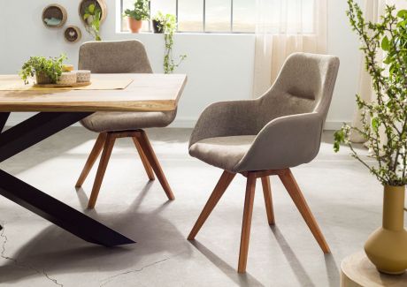 TACOMA Krzesło Obrotowe #12 Ciemnoszaro-brązowy Taupe 56x60x87 cm