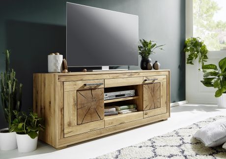 NICEA Szafka RTV #04 Dąb dziki olejowany 150x46x62 cm