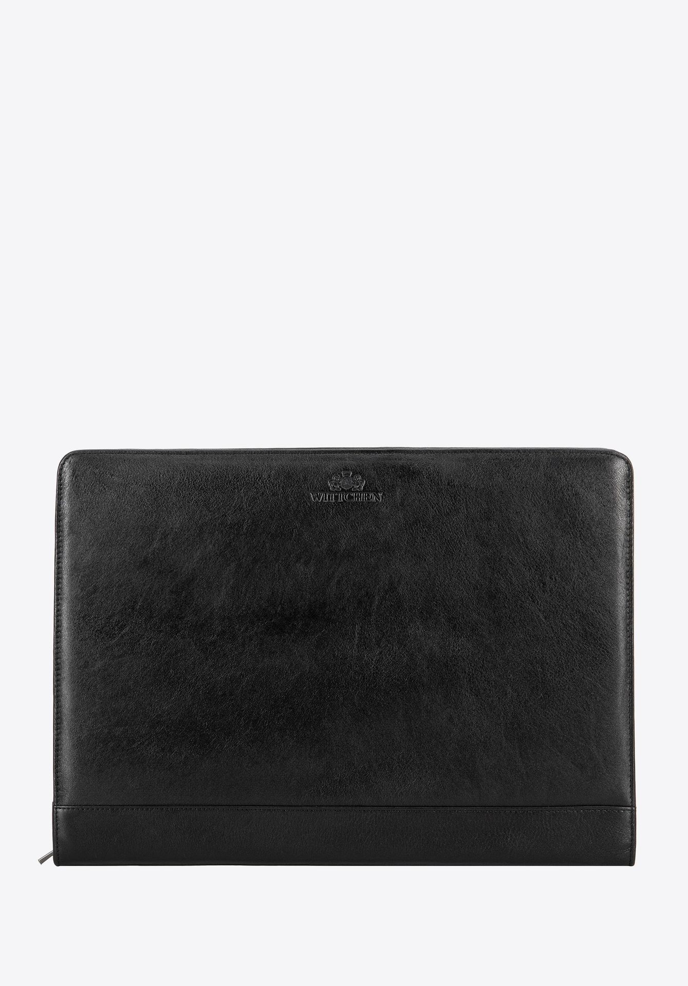 Aktówka ze skóry naturalnej z ochroną RFID czarna