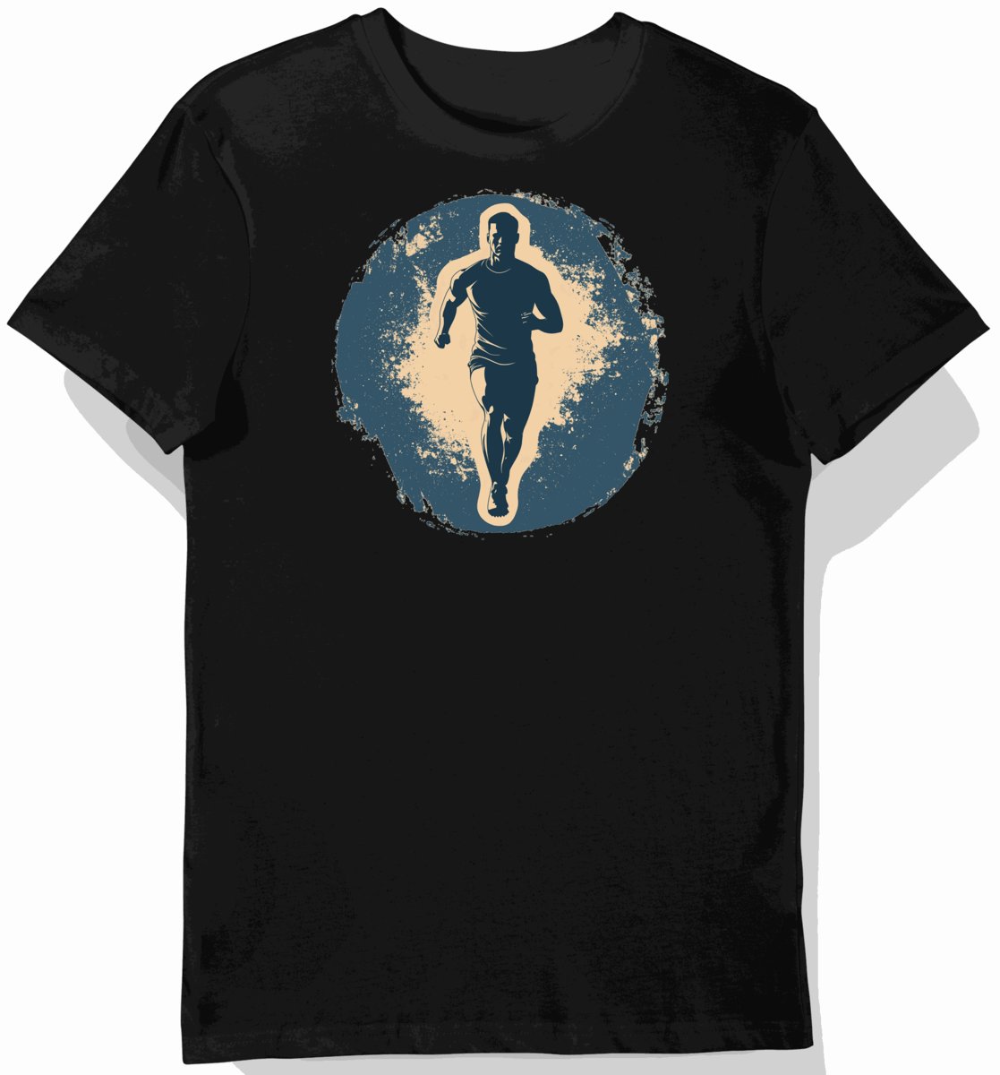 Koszulka męska czarna z motywem vintage dla sportowca XXL