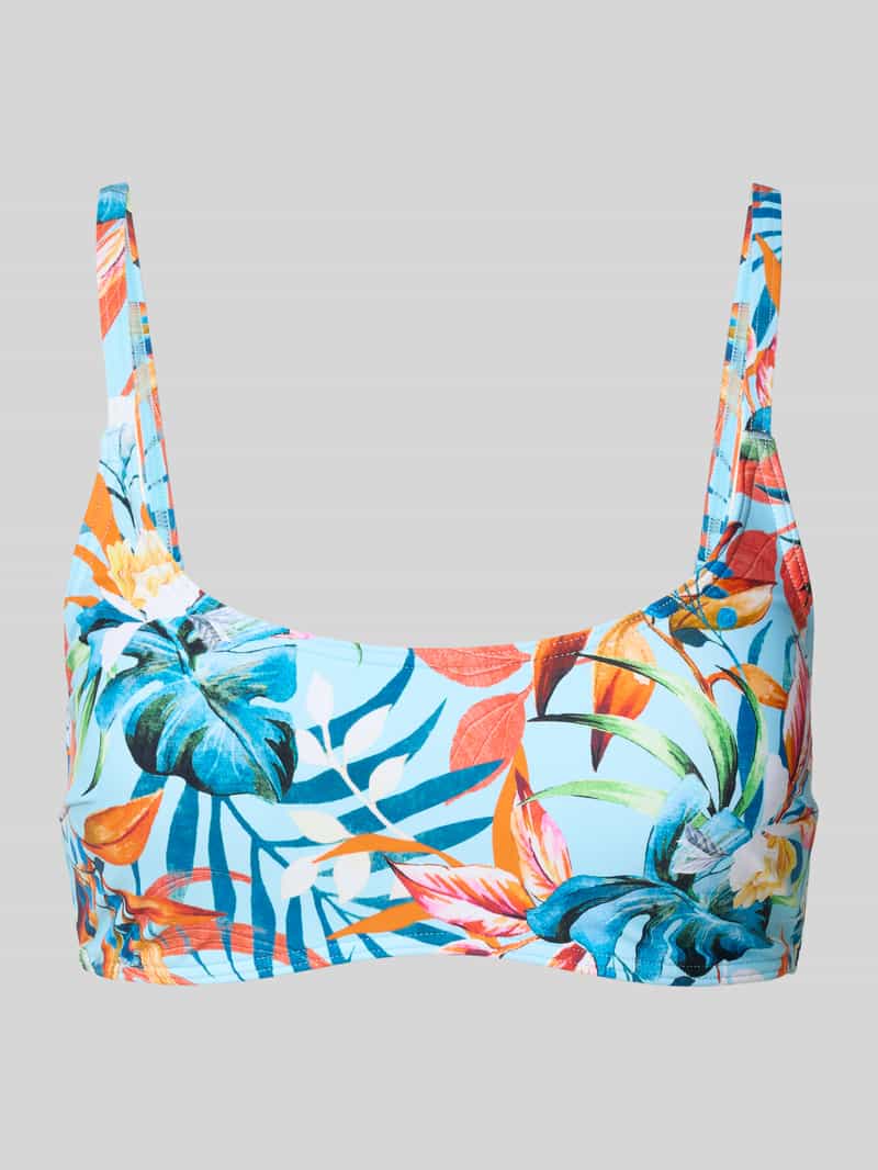 Top bikini z kwiatowym nadrukiem na całej powierzchni model ‘Caru’