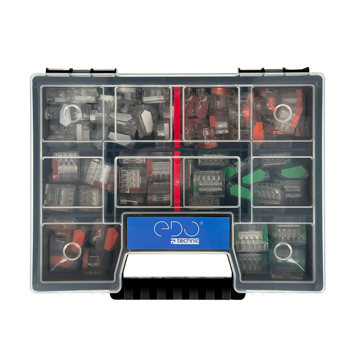Komplet złączek EDO Technic do przewodów sztywnych 30x EDO202, 30x EDO203 20x EDO204, 20x EDO205 + KNO20154