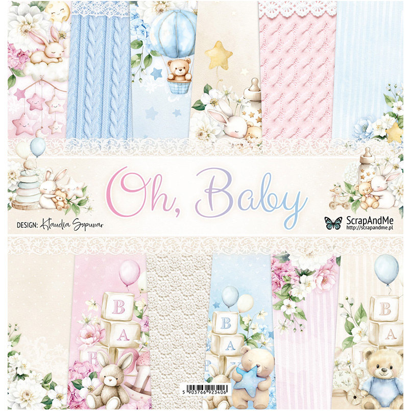 top Zestaw papierów do scrapbookingu 30x30 - ScrapAndMe - Oh, Baby
