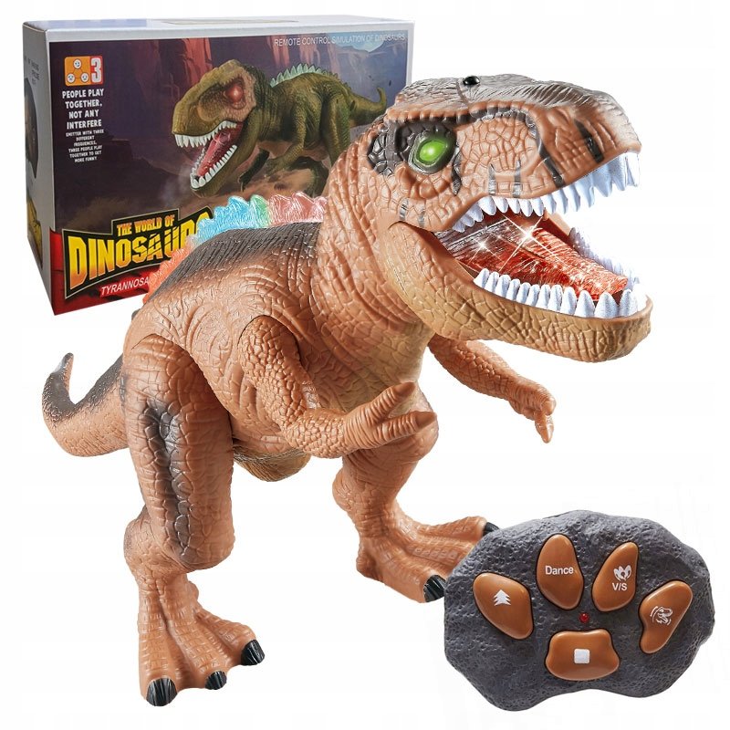 Zdalnie Sterowany Dinozaur Na Pilot Interaktywny T-Rex Chodzi Ryczy Led