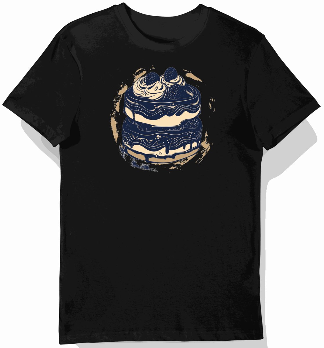 Koszulka męska czarna z nadrukiem klasycznego piekarza L