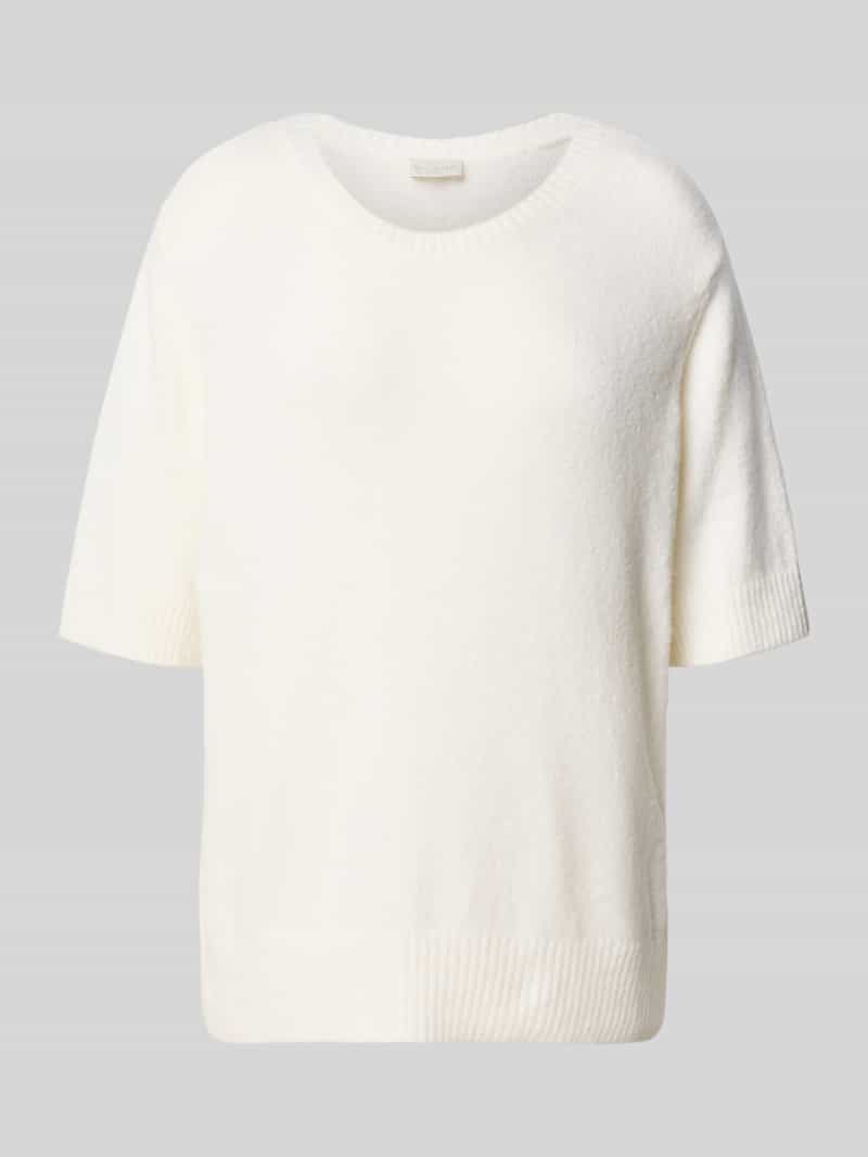 Sweter z dzianiny o kroju oversized z okrągłym dekoltem