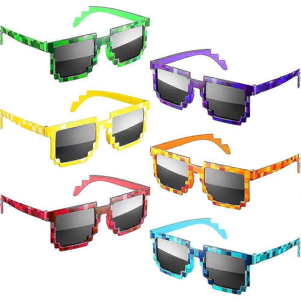 Mężczyźni Damskie Dzieci Miner Party Minecraft Okulary przeciwsłoneczne Lato Outdoor Driving Fishing Party Okulary Mix Color 6Szt