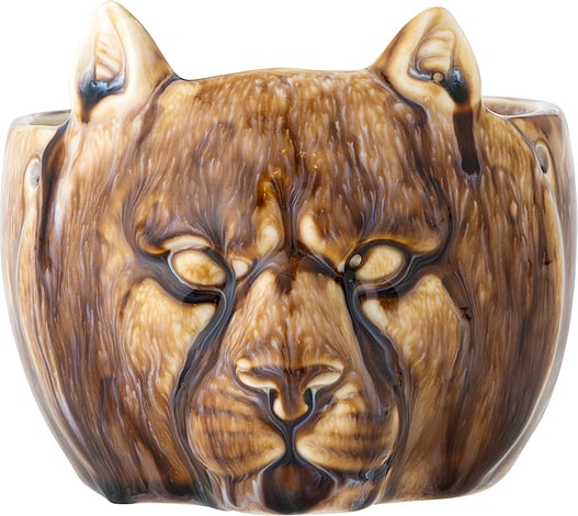 Bloomingville Osłonka na doniczkę Abner 9,5 cm brązowa