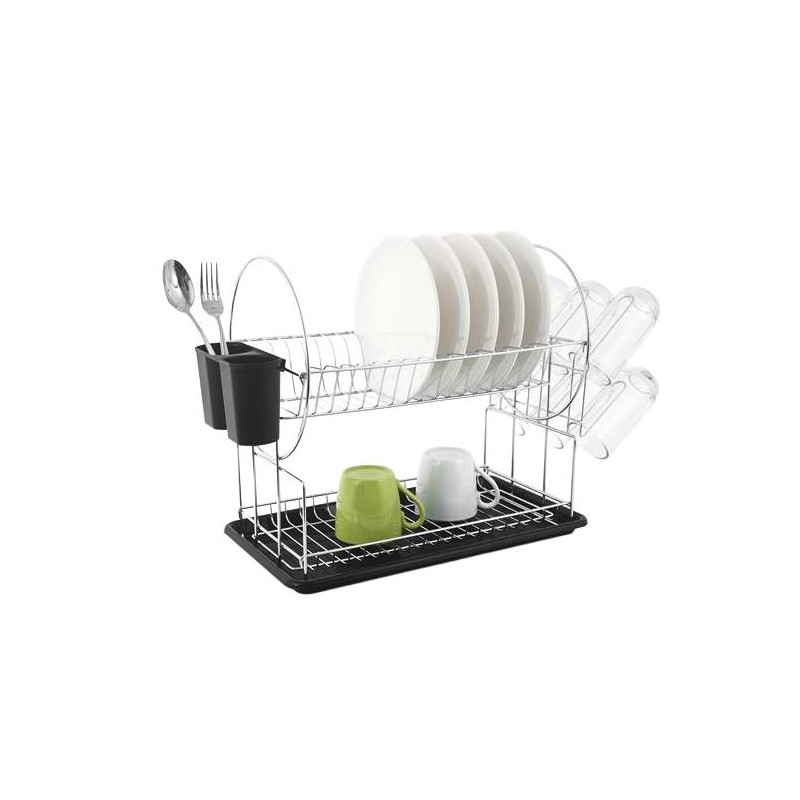 Dwupiętrowy ociekacz Basic Kitchen chrom