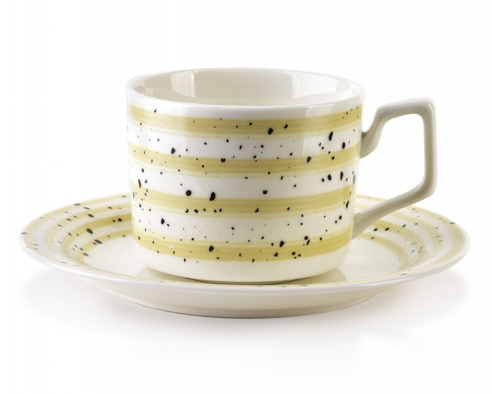 Komplet 6 filiżanek Joy beżowy 210 ml