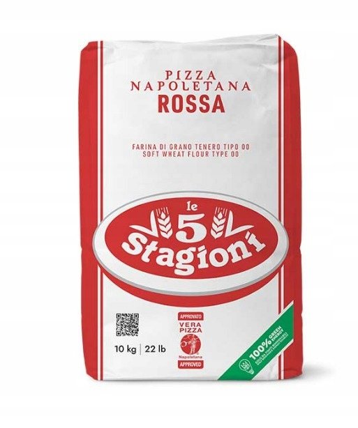 Mąka na pizzę Napoletana Rossa type 00 10kg - 5 Stagioni