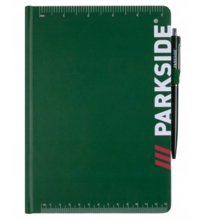 PARKSIDE Zeszyt notes notatnik w kratkę A5 80k TWARDA OPRAWA + DŁUGOPIS