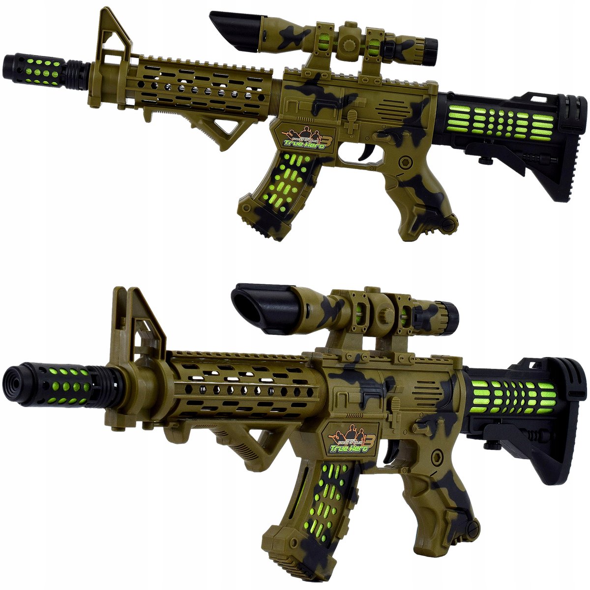 KARABIN PISTOLET ZABAWKA DŹWIĘK SYGNAŁOWY DLA DZIECI DŹWIĘKOWY ŚWIECI