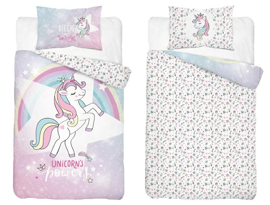 Pościel dziecięca dwustronna Jednorożec Unicorn – 90x120 cm – MAYAMOO
