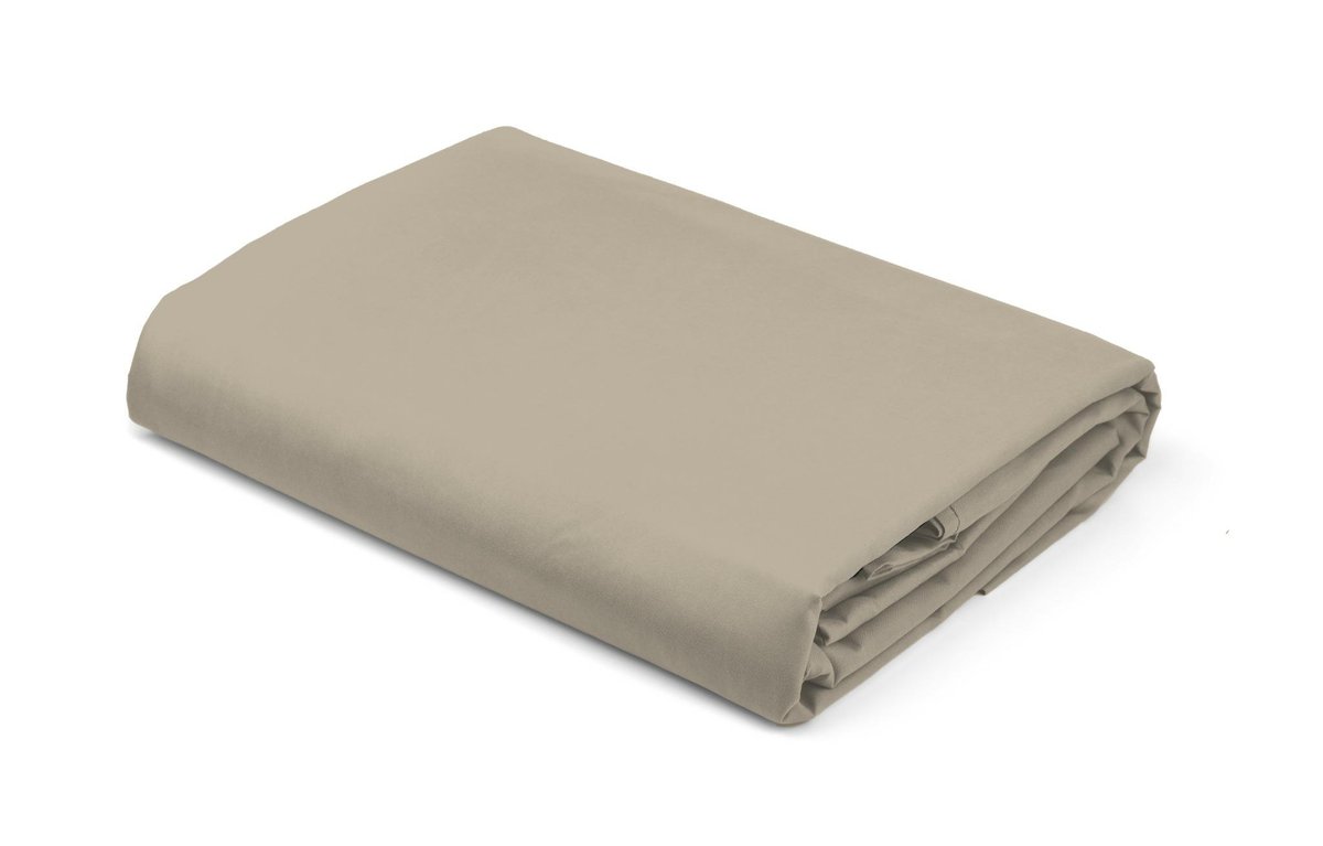 Prześcieradło satynowe z gumką 140x200 beżowe piaskowe jednobarwne Pure