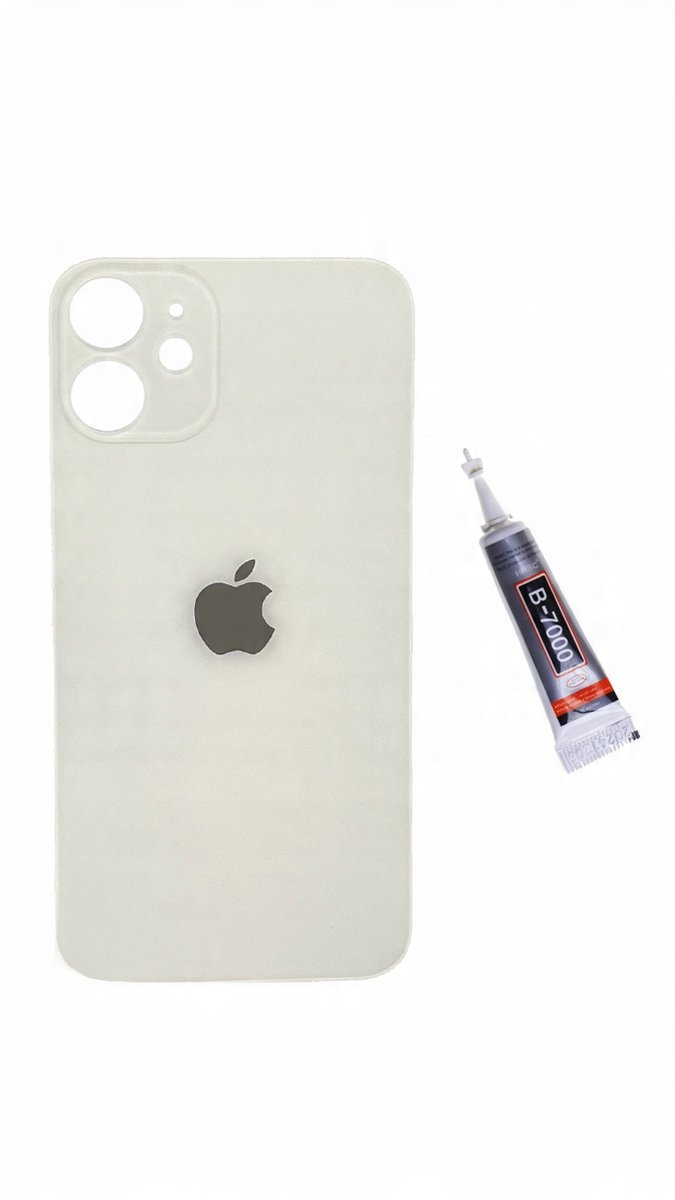 OEM Panel tylny biały do iPhone 12 Big Hole szkło klapka baterii plecki