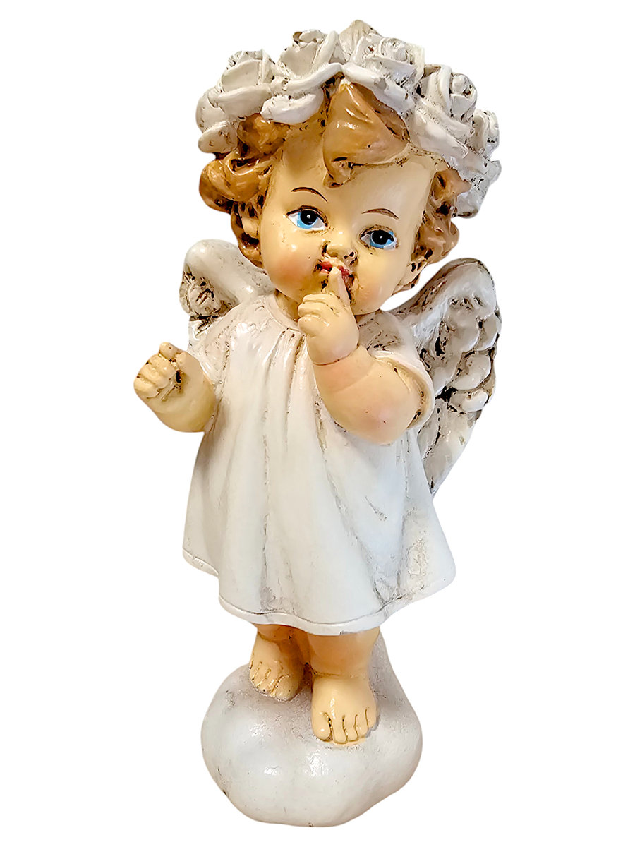Figurka Aniołek Palec na ustach 11cm SGCH24934-B