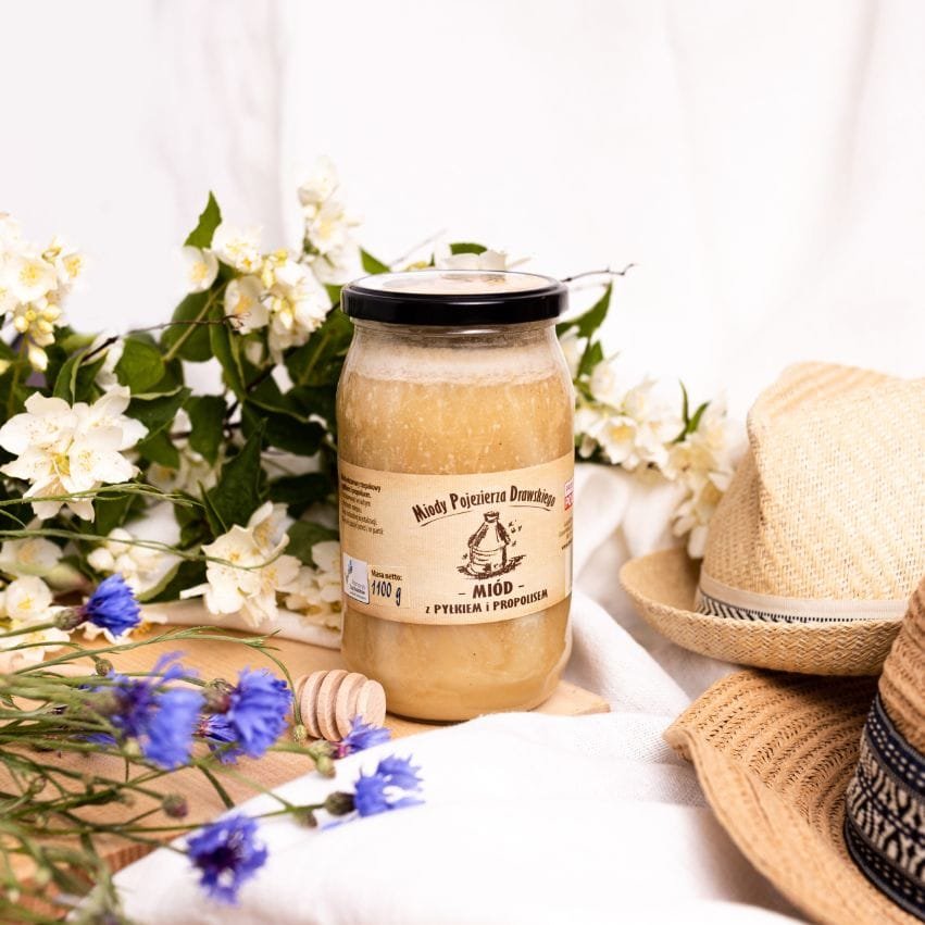 Miód z pyłkiem i propolisem 1100g