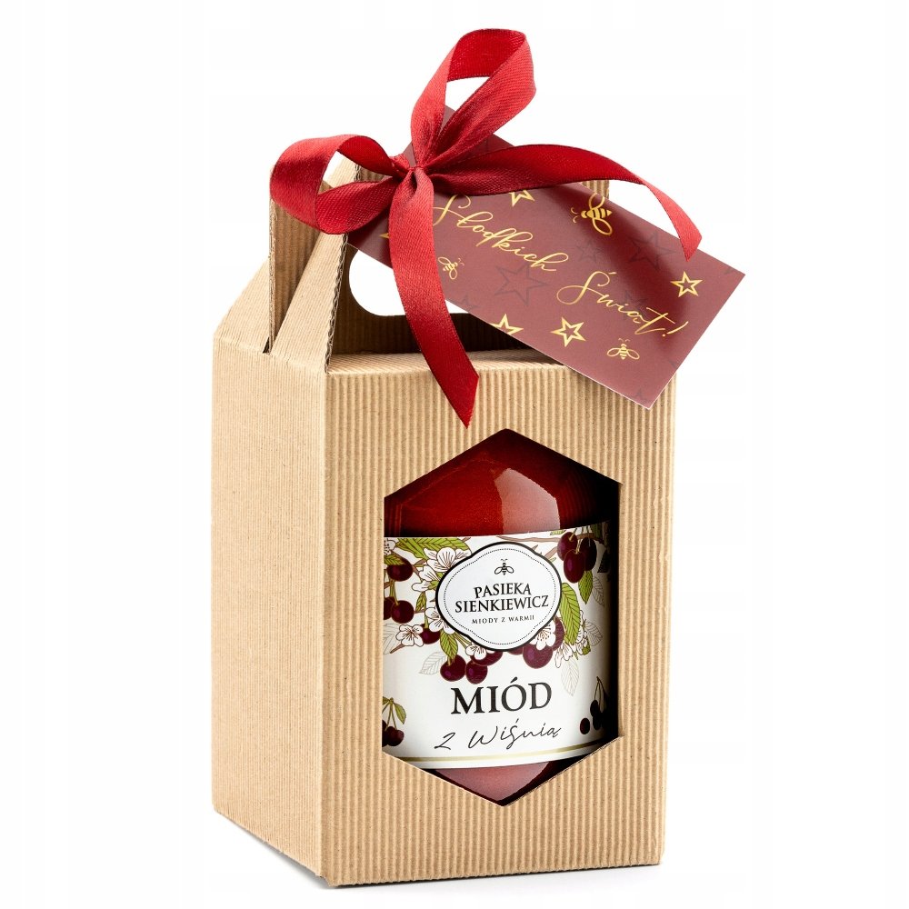 MIÓD Z DODATKAMI 700G W KARTONIKU, NA PREZENT, UPOMINEK