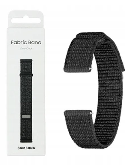 Oryginalny Pasek Samsung Watch Classic 6 / 7 20MM Czarny Black S/M Tkanina One Click