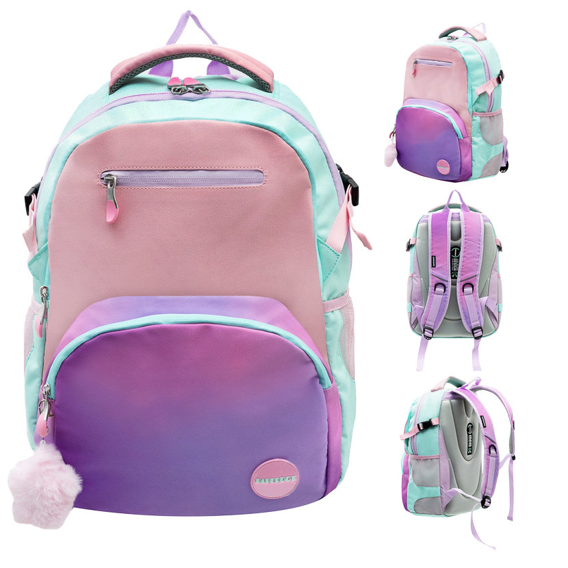 Plecak szkolny, Candy Shop, dwukomorowy, różowy