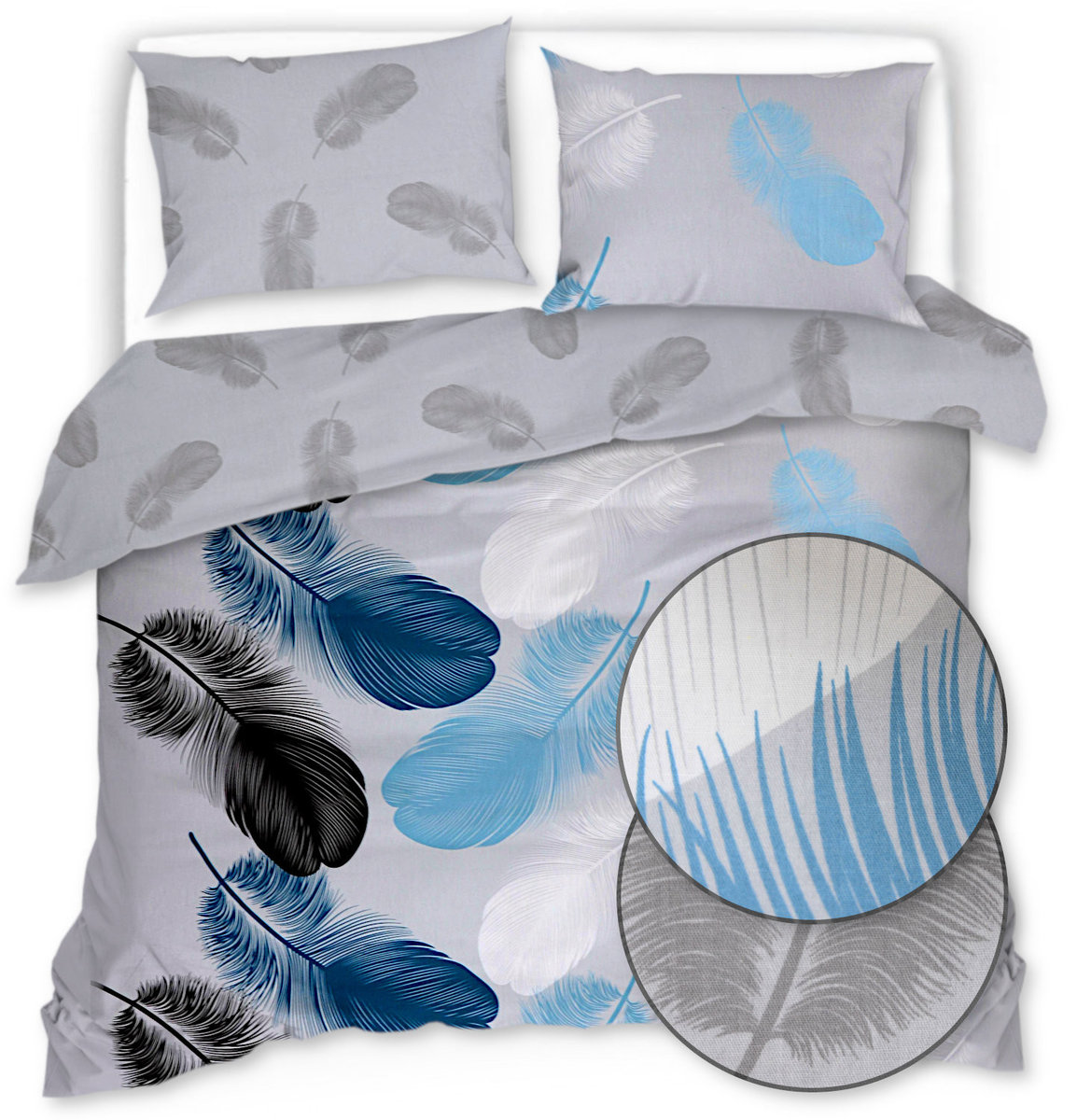 Pościel Bawełna Satynowa 160X200 Piórka 21284