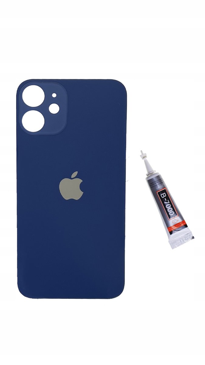 OEM Panel tylny granatowy do iPhone 12 Big Hole szkło tylne kłapka plecki