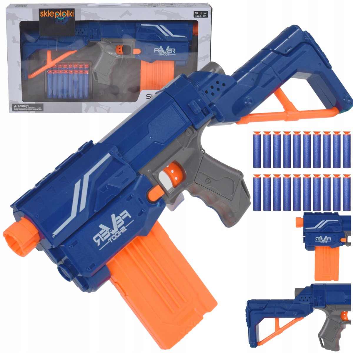 BEZPIECZNA AUTOMATYCZNA WYRZUTNIA NA MIĘKKIE STRZAŁKIPIANKI KARABIN ZABAWKA