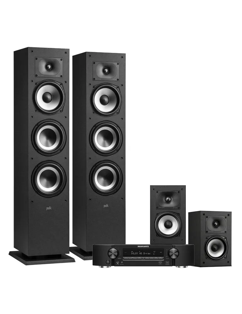 Zestaw kina domowego 5.0 Marantz NR1510 + Polk Audio Monitor XT60 / XT15 / XT30