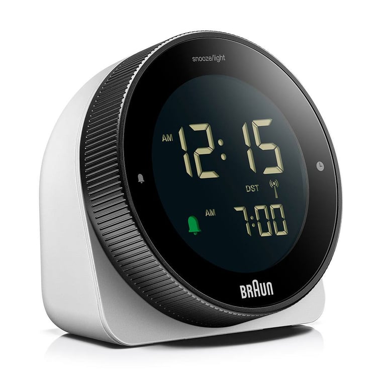 Braun BC24W-DCF zegar ścienny / stołowy Zegar sterowany radiowo Prostokąt Czarny, Biały