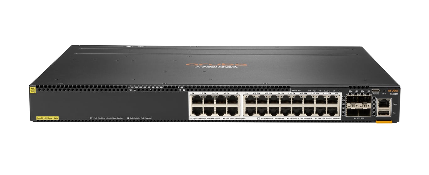 HPE Aruba Networking Aruba 6300M Zarządzany L3 Obsługa PoE 1U Szary JL660A