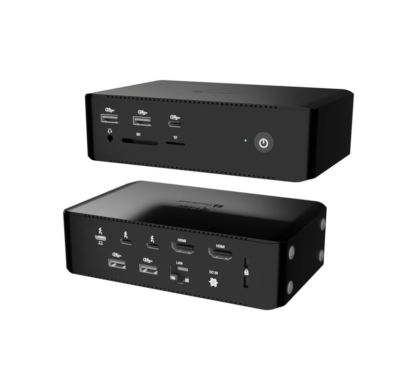 i-tec TB5QUATTRODOCKPD stacja dokująca Przewodowa Thunderbolt 5 Czarny TB5QUATTRODOCKPD