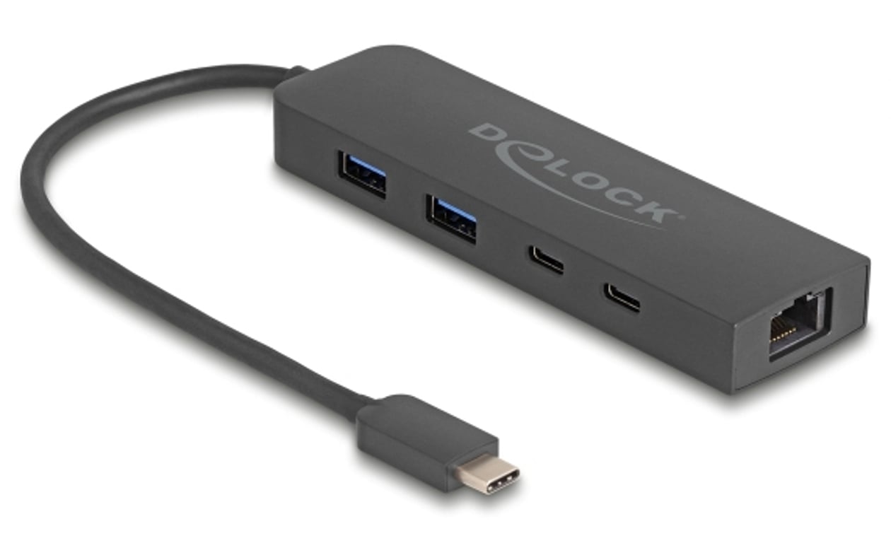 DeLOCK 10 Gbps Hub USB z portem 2,5 Gigabit LAN i PD 85 W 64110