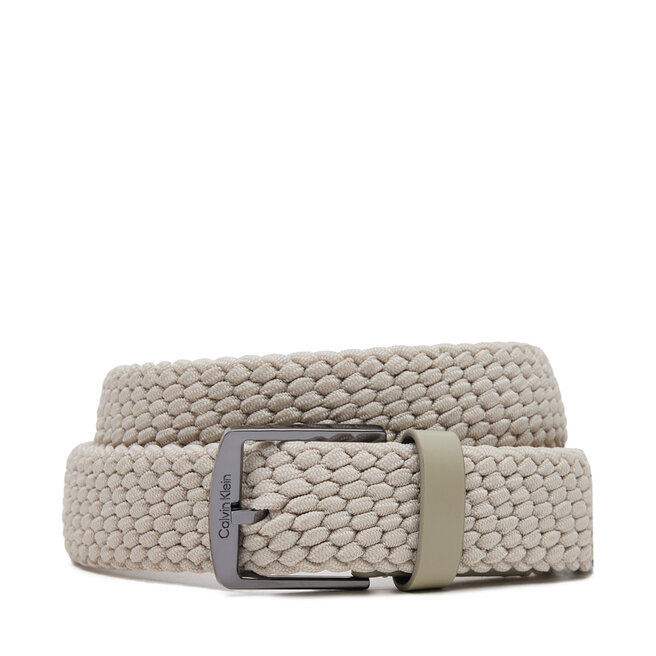 Pasek Męski Calvin Klein Ck Casual Elastic Braided 35Mm K50K512839 Beżowy