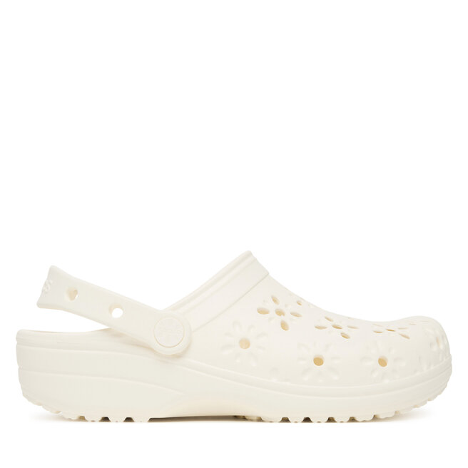 Klapki Crocs Classic Floral Cut-Out Clog 210927 Écru
