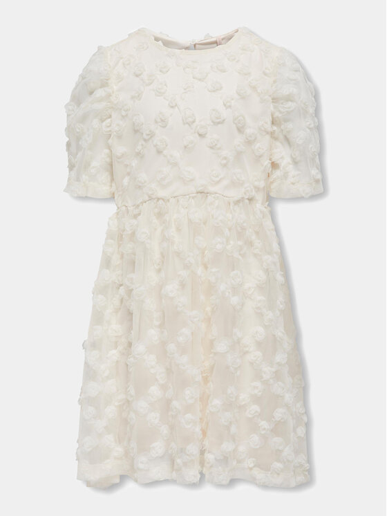 Kids ONLY Sukienka elegancka Rosita 15320277 Biały Regular Fit