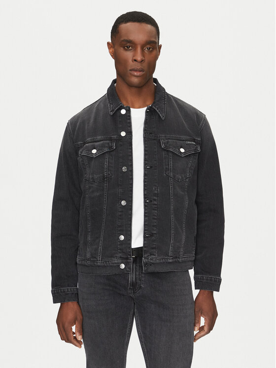 Calvin Klein Jeans Kurtka jeansowa J30J327589 Szary Slim Fit