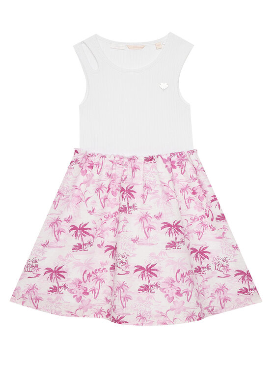 Guess Sukienka codzienna J5GK29 KCSQ4 Biały Classic Fit