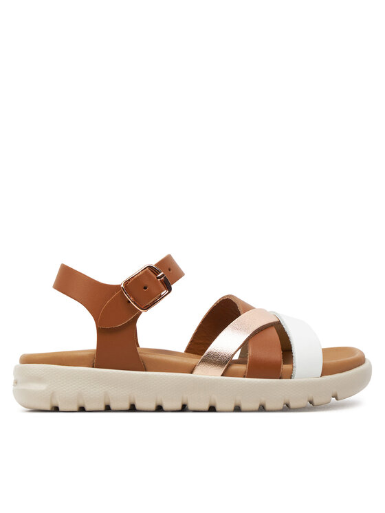 Geox Sandały J Sandal Soleima Gir J45GSA 043CF C6A7F M Brązowy