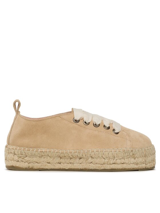 Manebi Espadryle Lace-Up Espadrilles K 1.1 E0 Beżowy
