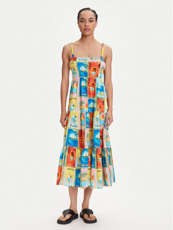 Roxy Sukienka letnia Atlas Sunshine ERJWD03892 Kolorowy Regular Fit