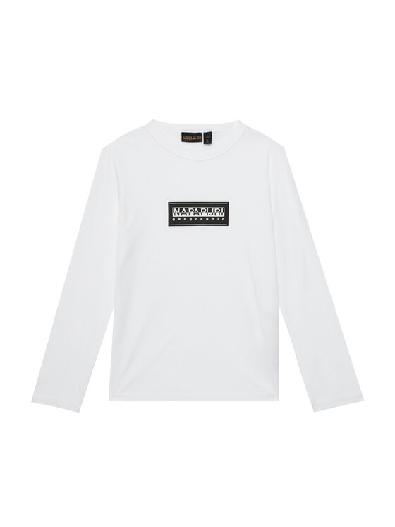 Napapijri Bluzka S-Chamois NP0A4HYK M Biały Regular Fit