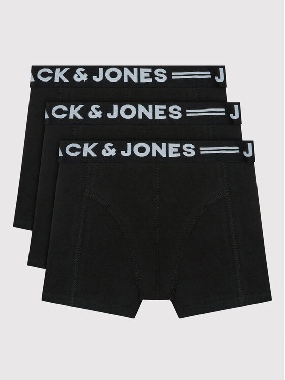 Jack&Jones Junior Komplet 3 par bokserek Sense 12149293 Czarny