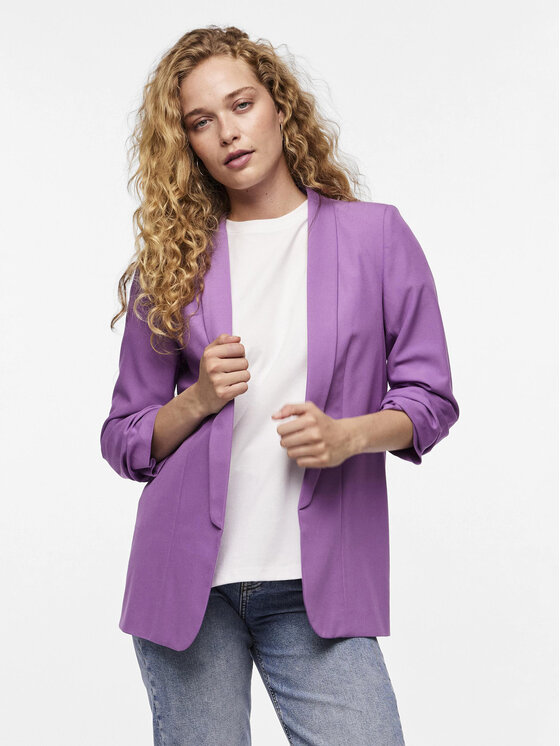 Pieces Marynarka Bosella 17090996 Fioletowy Regular Fit