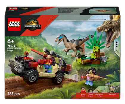 LEGO Jurassic World 76972 Ucieczka terenówką przed raptorem