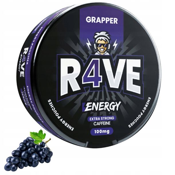 GRAPPER/WINOGRONO Woreczki Energetyczne R4VE Snusy z Kofeina 100mg