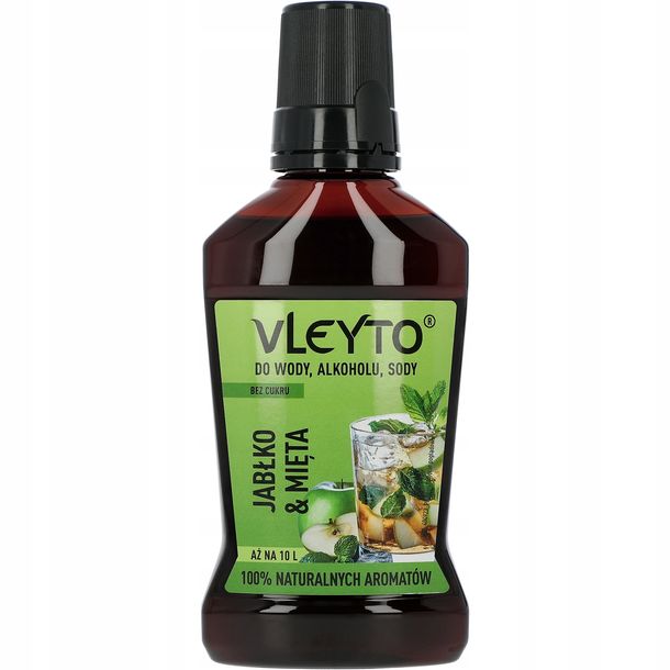 zaprawka VLEYTO JABŁKO&MIĘTA z naturalnymi aromatami 250ml na 10L 404923