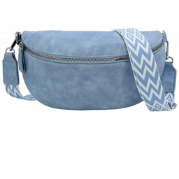 Saszetka Na Pas Biodrówka Superlekka Kompaktowa Nerka Jennifer Jones Na Spacery, Podróże BŁĘKITNA 3150 26 x 14 x 6 [cm]