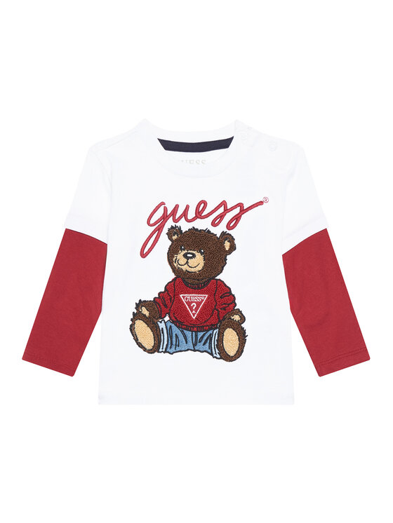 Guess Bluzka N4BI08 I3Z14 Biały Regular Fit