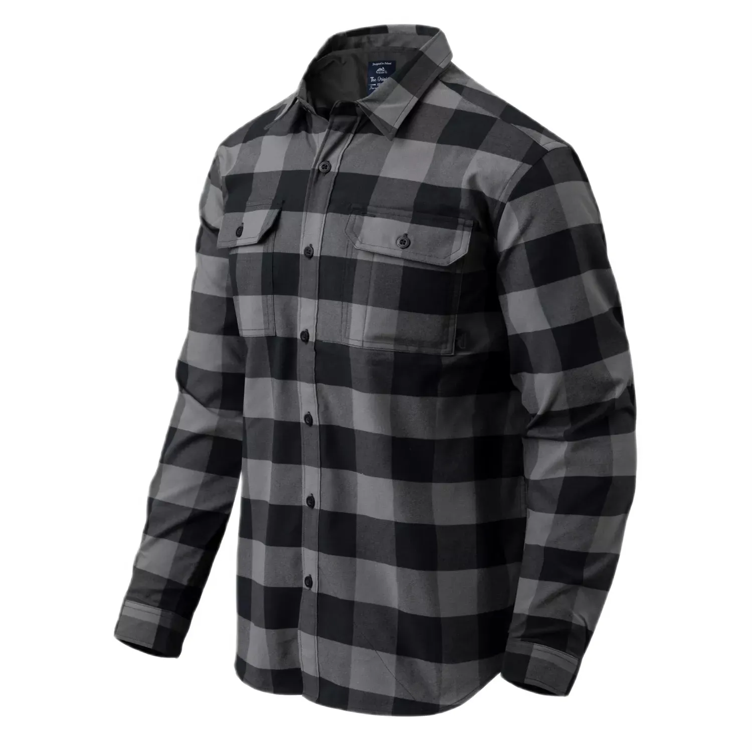 Koszula z długim rękawem Helikon-Tex GreyMan Shirt - Nylon Sorona® Blend - True Grey Checkered M